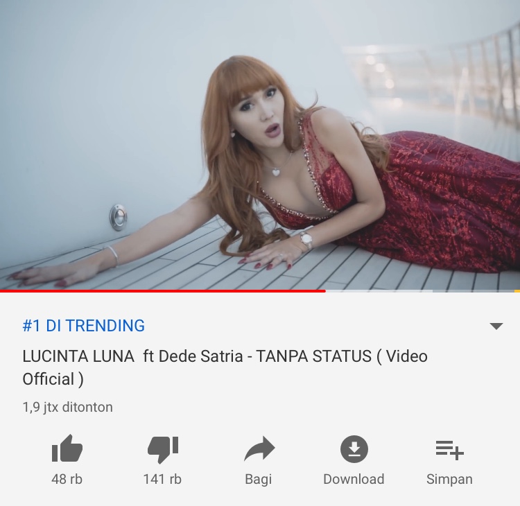 Cuplikan video musik Lucinta Luna Tanpa Status. (Foto: youtube Lucinta Luna Official)