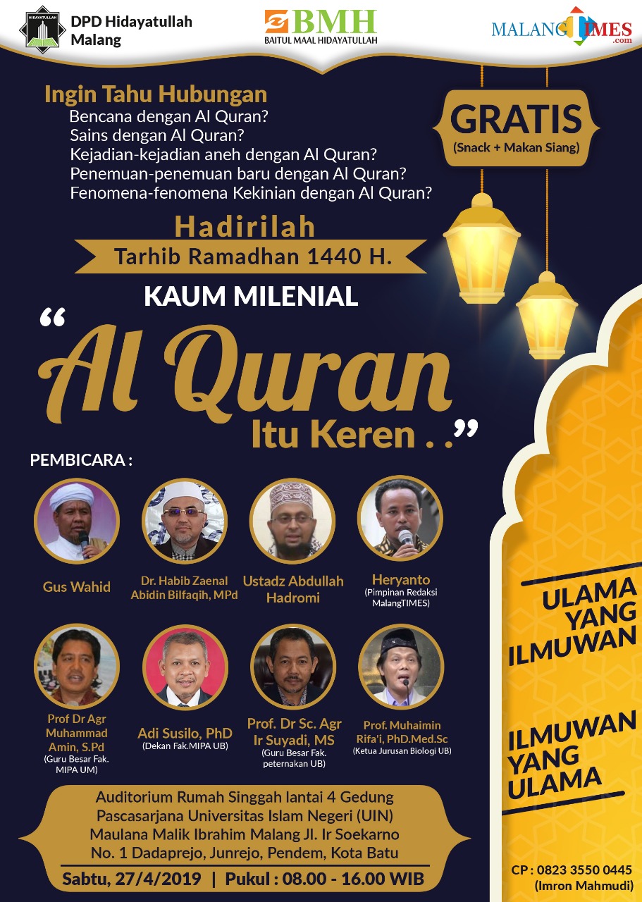 Flyer acara Tarhib Ramadan bertajuk