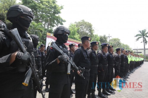 Ilustrasi penambahan personel kepolisian terkait pengamanan gudang logistik KPU, Kabupaten Malang (Foto : Dokumen MalangTIMES)