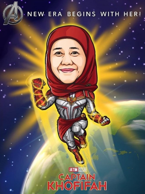 Karikatur Captain Khofifah. (Foto: instagram @khofifah.ip.)