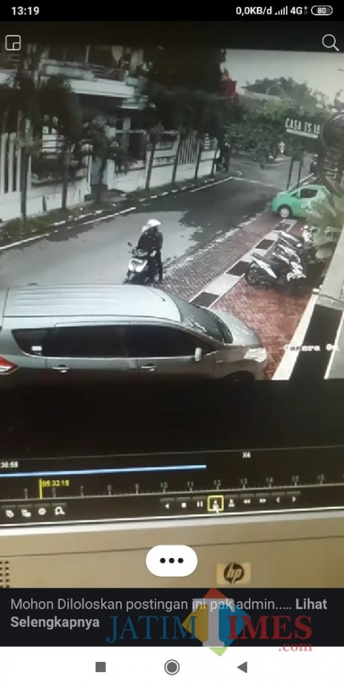 Dua pelaku yang melakukan pencurian motor di kos dan homestay di Jalan Tidar Sakti 16. (repro FB)