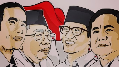 Ilustrasi dua Paslon capres dan cawapres (Ist)