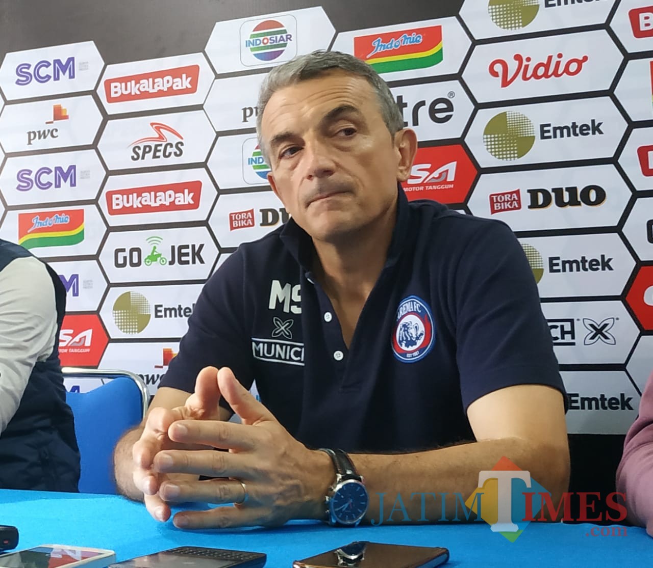 Pelatih Arema FC Milomir Seslija (Hendra Saputra)