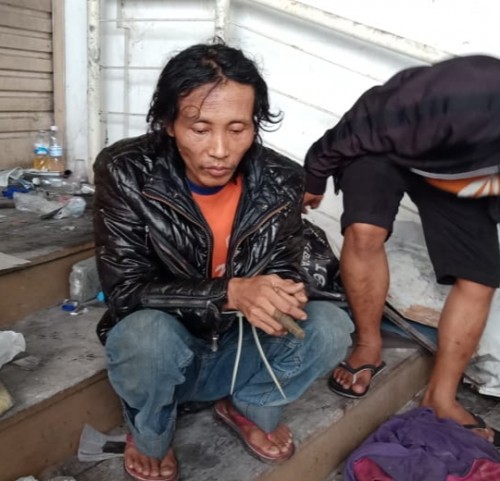 Sosok diduga pelaku mutilasi di Pasar Besar Malang. (Foto: Istimewa)