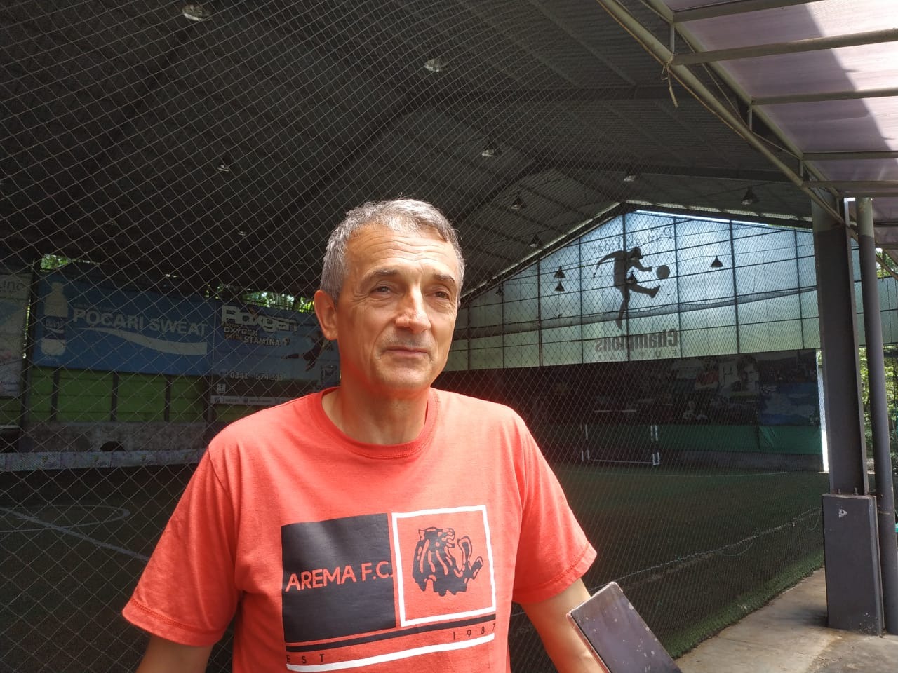 Pelatih kepala Arema FC, Milomir Seslija (Hendra Saputra)