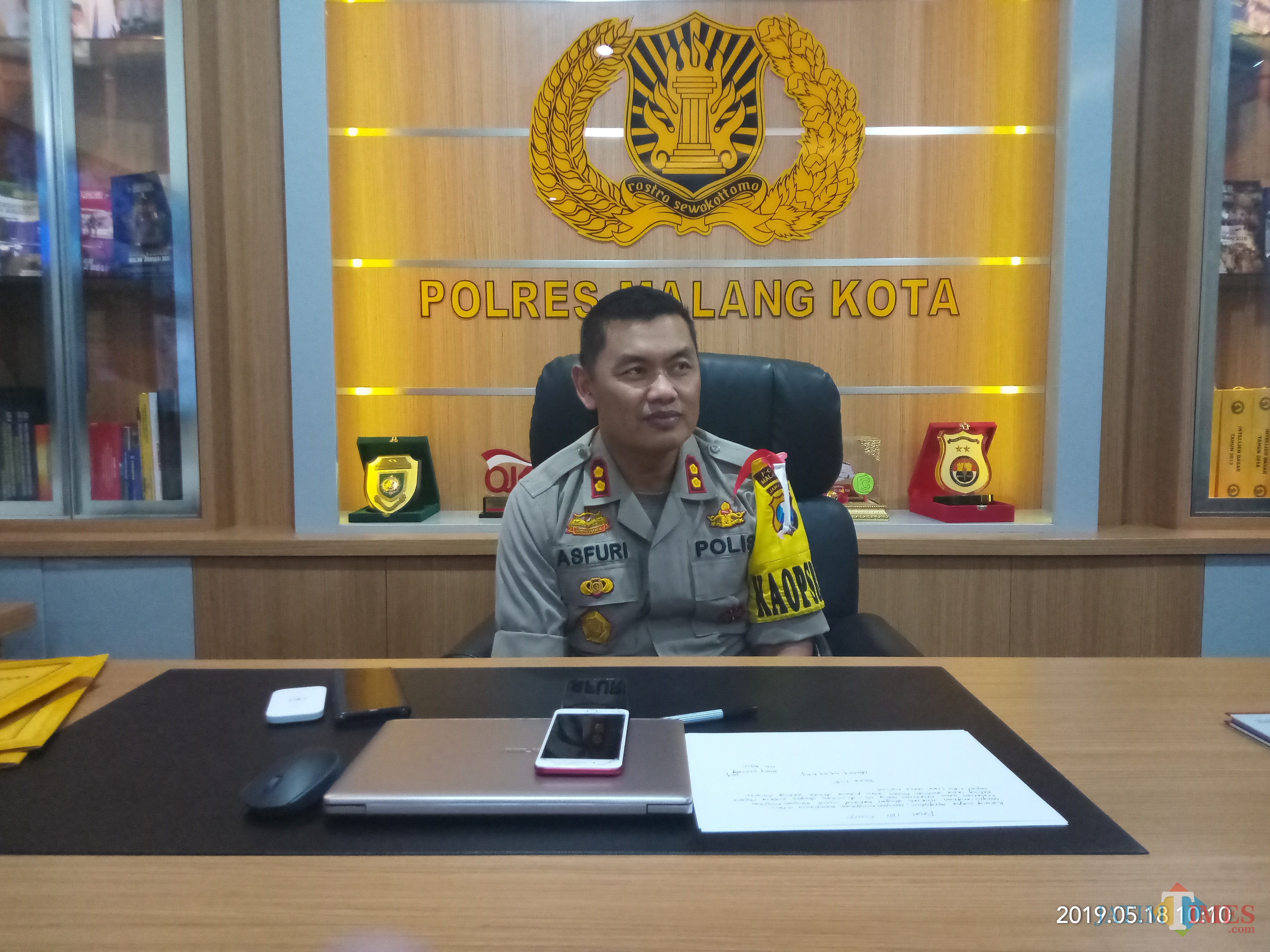Kapolres Malang Kota AKBP Asfuri SIK, SH, MH (Anggara Sudiongko/MalangTIMES)
