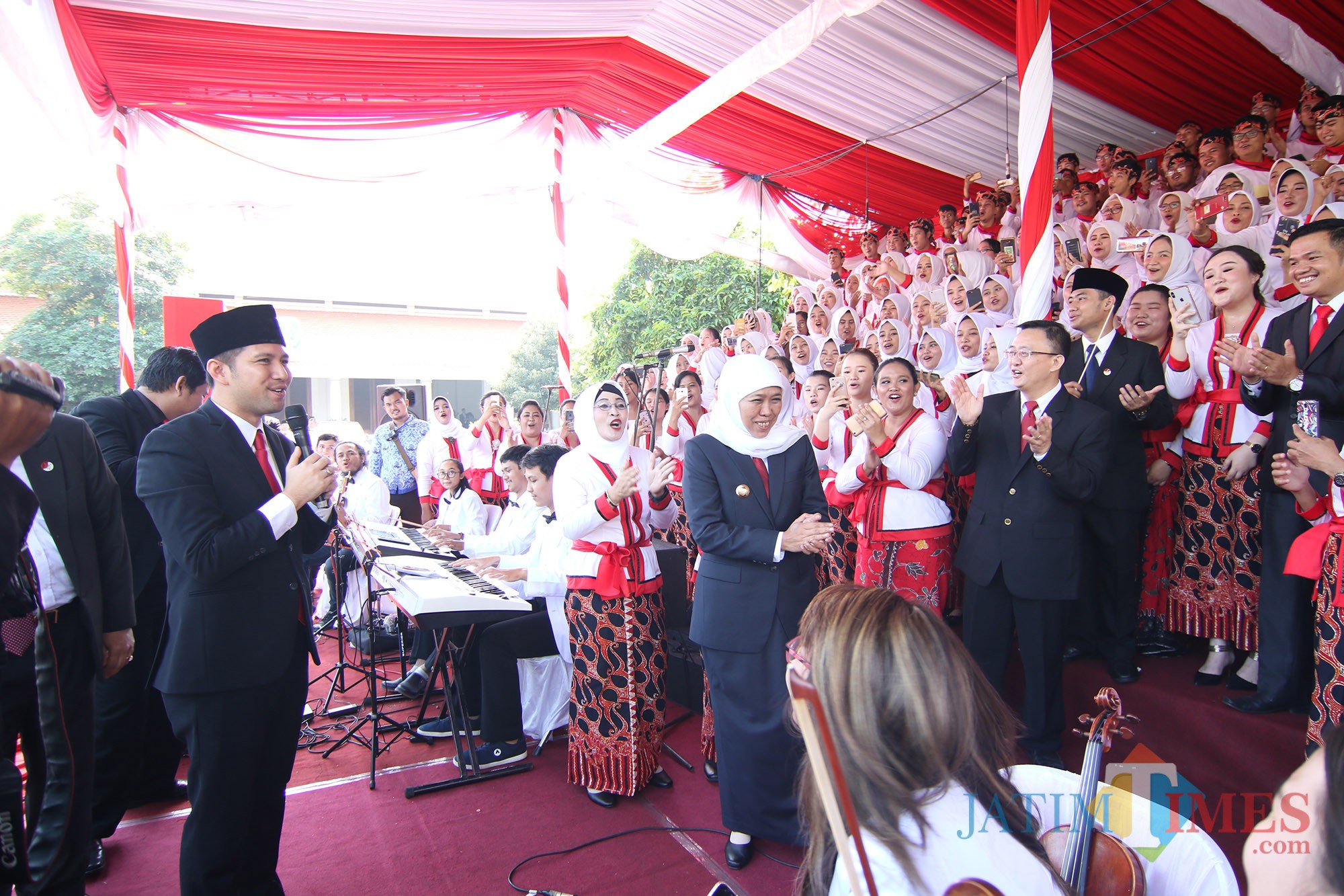 Upacara Harkitnas di Grahadi