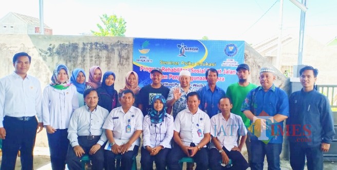 Suasana bimtek di Panti Rehabilitasi Genesa Foundation Banyuwangi oleh BNN Provinsi Jatim, Selasa (21/5/19).