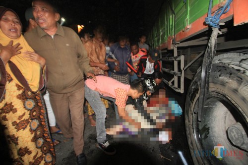Koban sebelum dievakuasi ke RSUD dr Muhammad Saleh Kota Probolinggo. (Agus Salam/Jatim TIMES)
