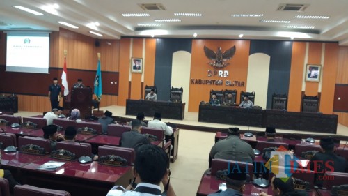 Rapat Paripurna digelar di ruang rapat DPRD Kabupaten Blitar