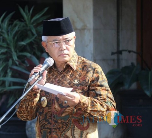 Wabup Malang Sanusi ingatkan GP Ansor agar tetap menjaga NKRI.(Humas for MalangTIMES)