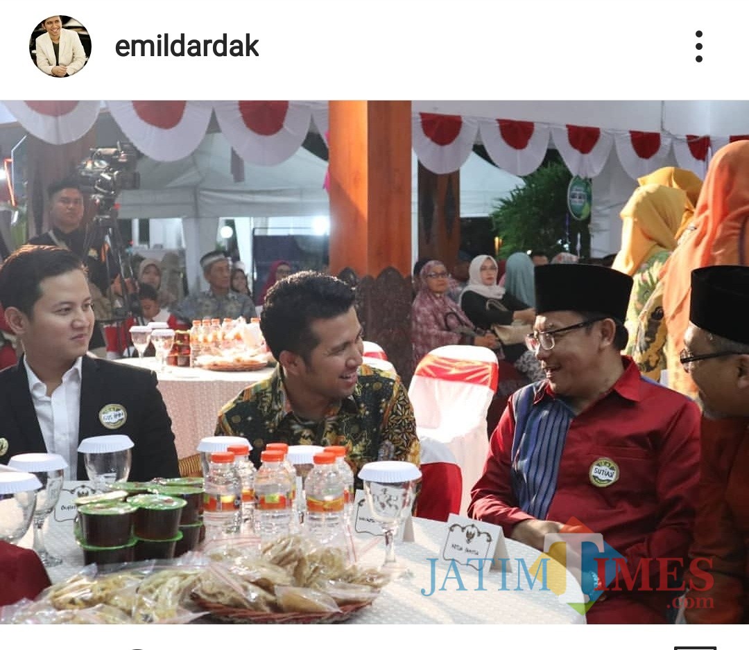 Tangkapan layar unggahan Wagub Jatim Emil E. Dardak di akun Instagramnya. (Foto: Dokumen MalangTIMES)