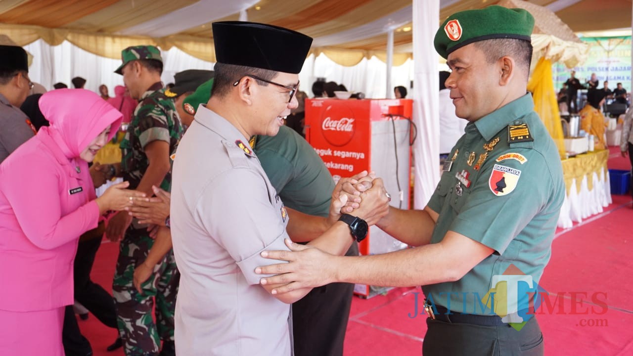 Suasana halal bihalal di Mapolres Tulungagung / Foto : Dokpol /Tulungagung TIMES