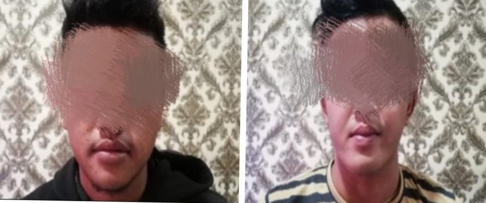 Kedua pelaku yang diamankan petugas (Satreskoba)
