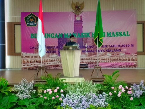 Wali Kota Malang Sutiaji saat membuka pelatihan Manasik Haji oleh Kemenag Kota Malang (Humas Pemkot Malang for MalangTIMES)
