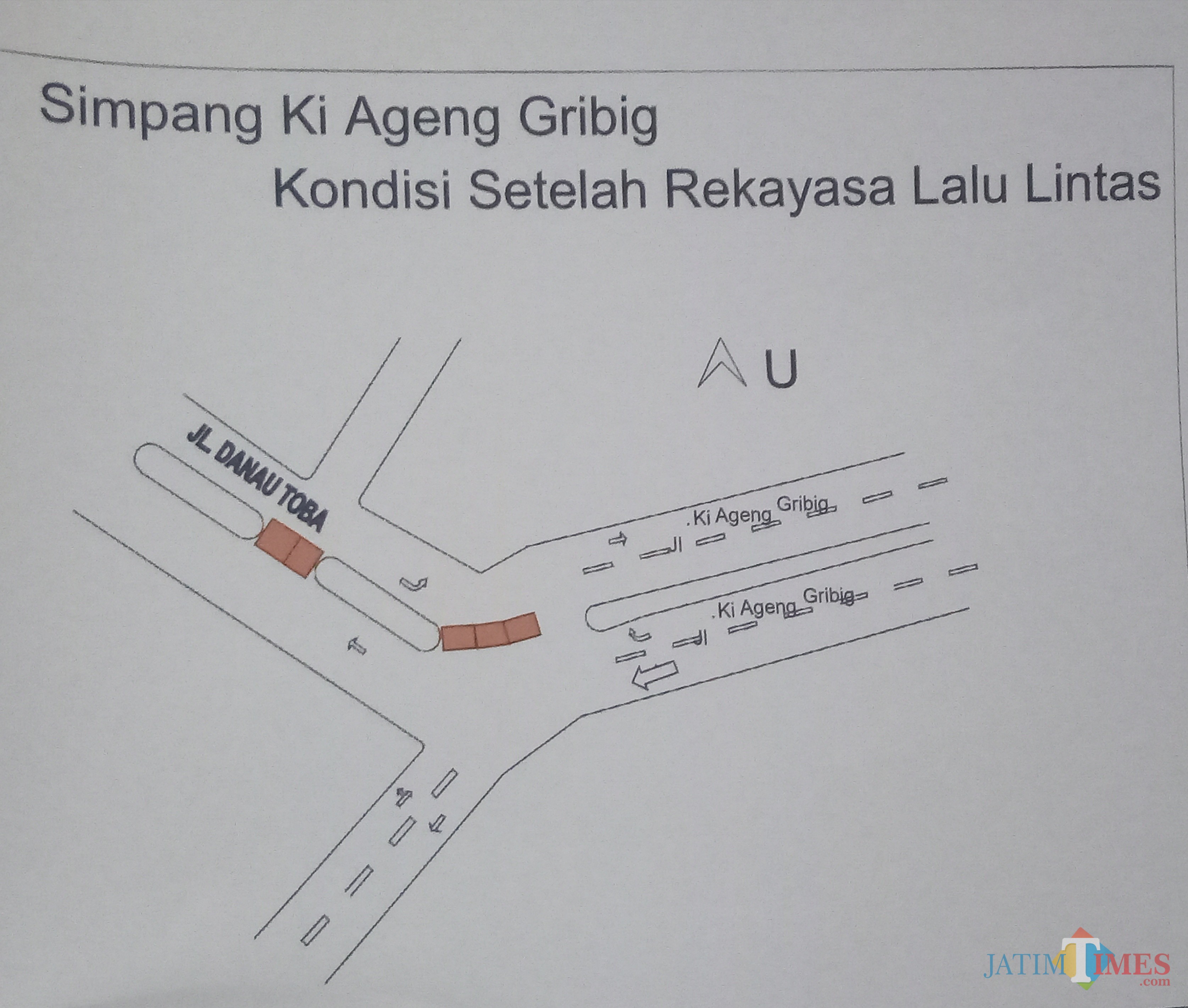 Lokasi yang akan dilakukan penutupan jalan dan akan dibangun RTH (Anggara Sudiongko/MalangTIMES)