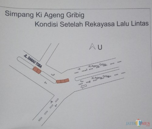 Lokasi yang akan dilakukan penutupan jalan dan akan dibangun RTH (Anggara Sudiongko/MalangTIMES)