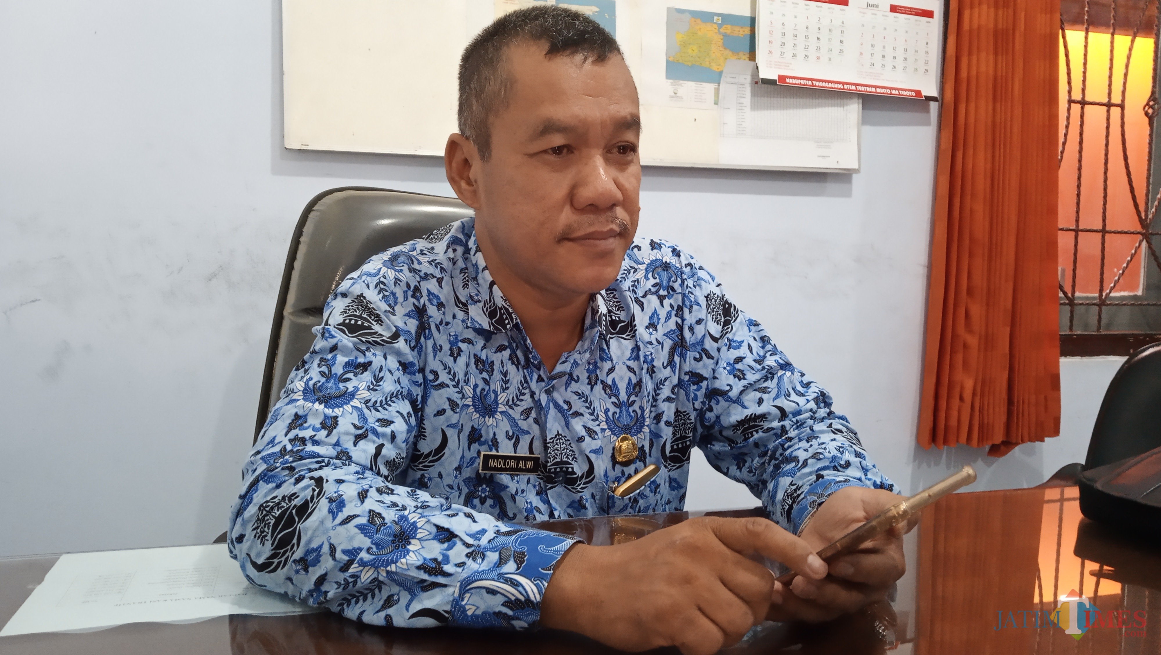 Kabid Kedaruratan dan Logistik BPBD Tulungagung Nadlori Alwi. (foto : Joko Pramono/Jatim Times)