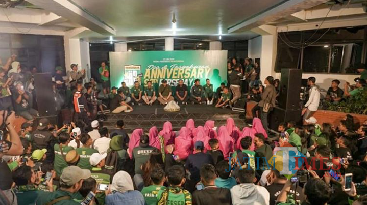 Acara ulang tahun Persebaya di Mess Persebaya di Karanggayam