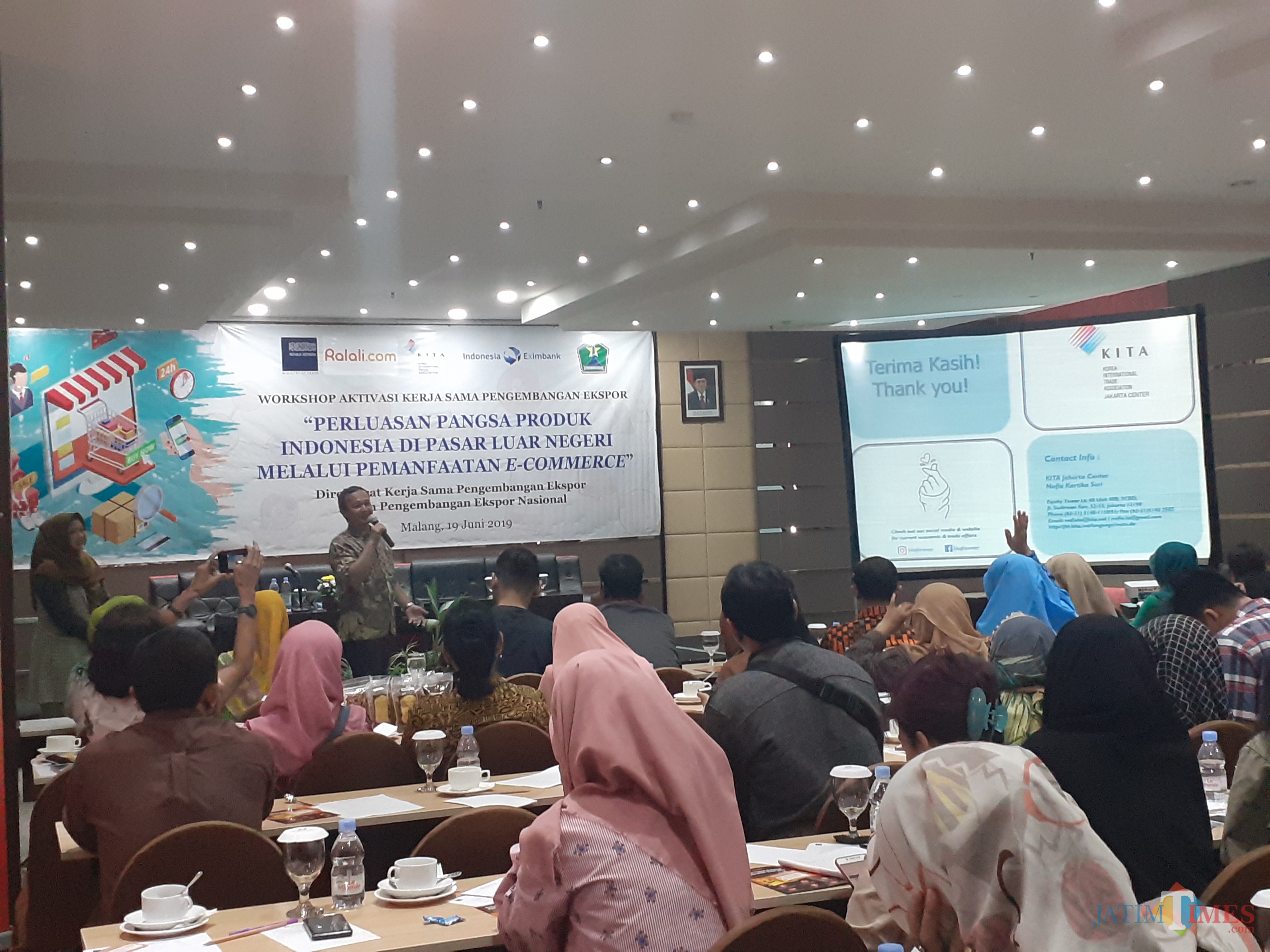 Suasana workshop Aktivasi Kerjasama Pengembangan Ekspor bersama para pelaku usaha UMKM di Kota Malang (Arifina Cahyanti Firdausi/MalangTIMES)