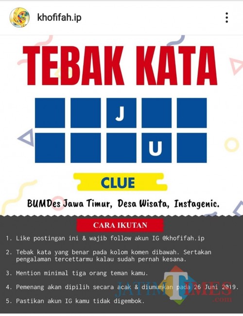 Gubernur Jatim Khofifah Bikin Kuis Berhadiah Simak 5 Syaratnya Jatim Times