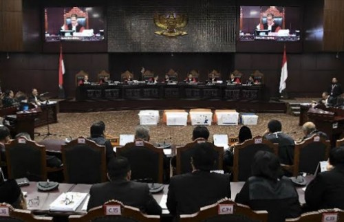 Pembacaan putusan MK terkait PHPU, Ketua Hakim Konstitusi meminta jangan jadi alat hujat dan fitnah (tagar.id)