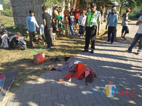 Kondisi Yatinem sesaat setelah kecelakaan / Foto : Dokpol / Tulungagung TIMES