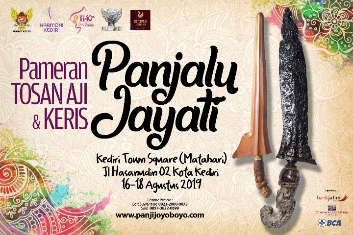 Flayer kegiatan pemeran Tosan Aji dan Keris, Paguyuban Tosan Aji dan Keris Panji Joyoboyo Kediri. (Istimewa)