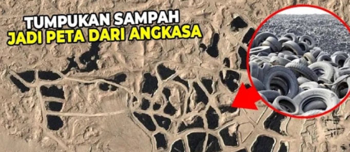Gurun sampah ban di Kuwait yang terlihat dari angkasa (Daftarpopuler)
