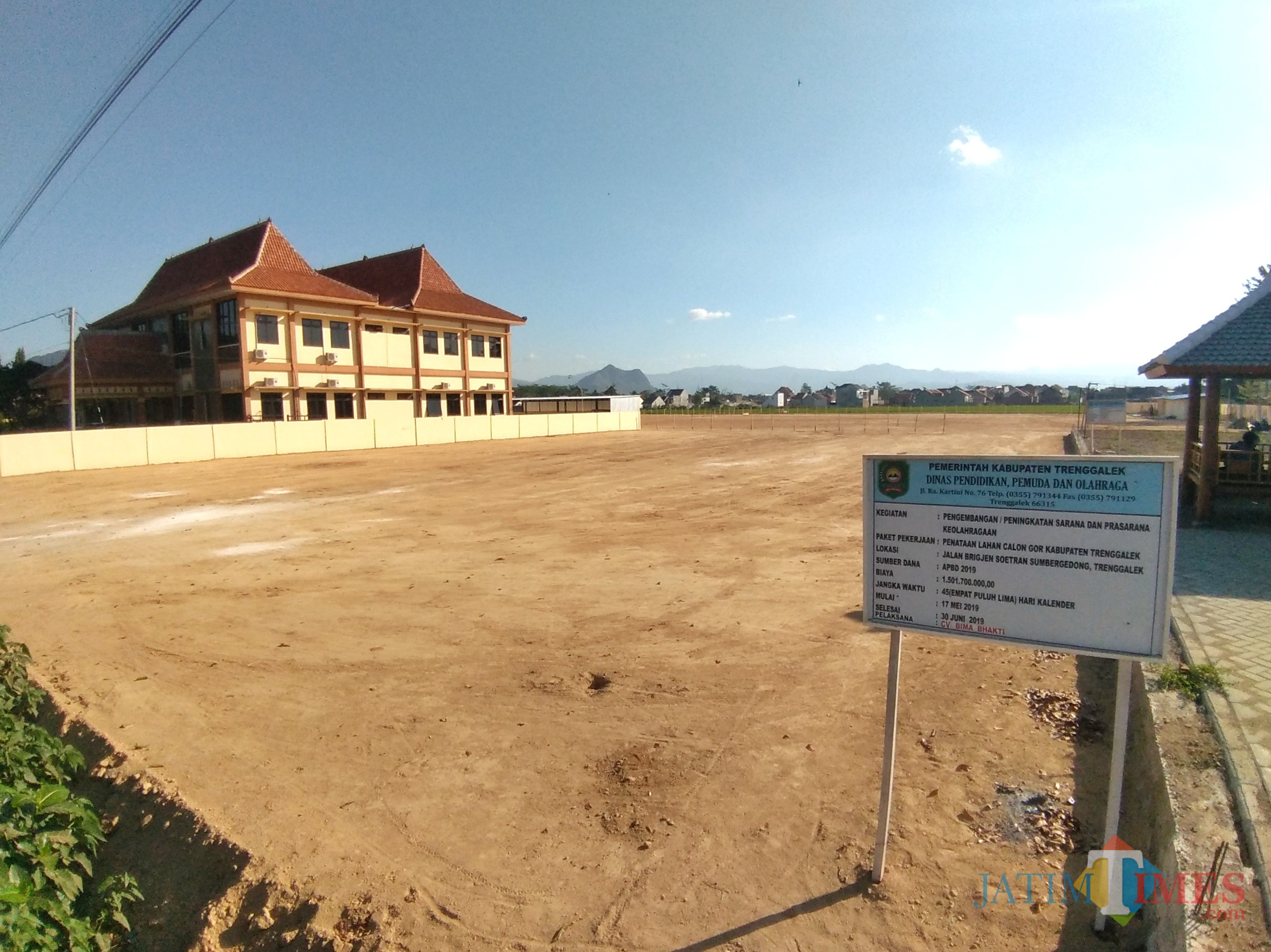 Lokasi bakal berdirinya Gedung Olah Raga (GOR) di Trenggalek