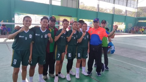 Para pemain sepak takraw putri Kota Malang (Humas KONI Kota Malang)