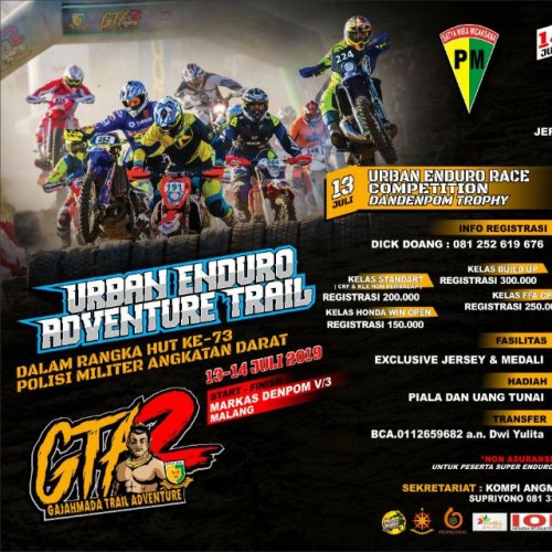 Banner Gajahmada Trail Adventure (GTA) tahun kedua. (istimewa)