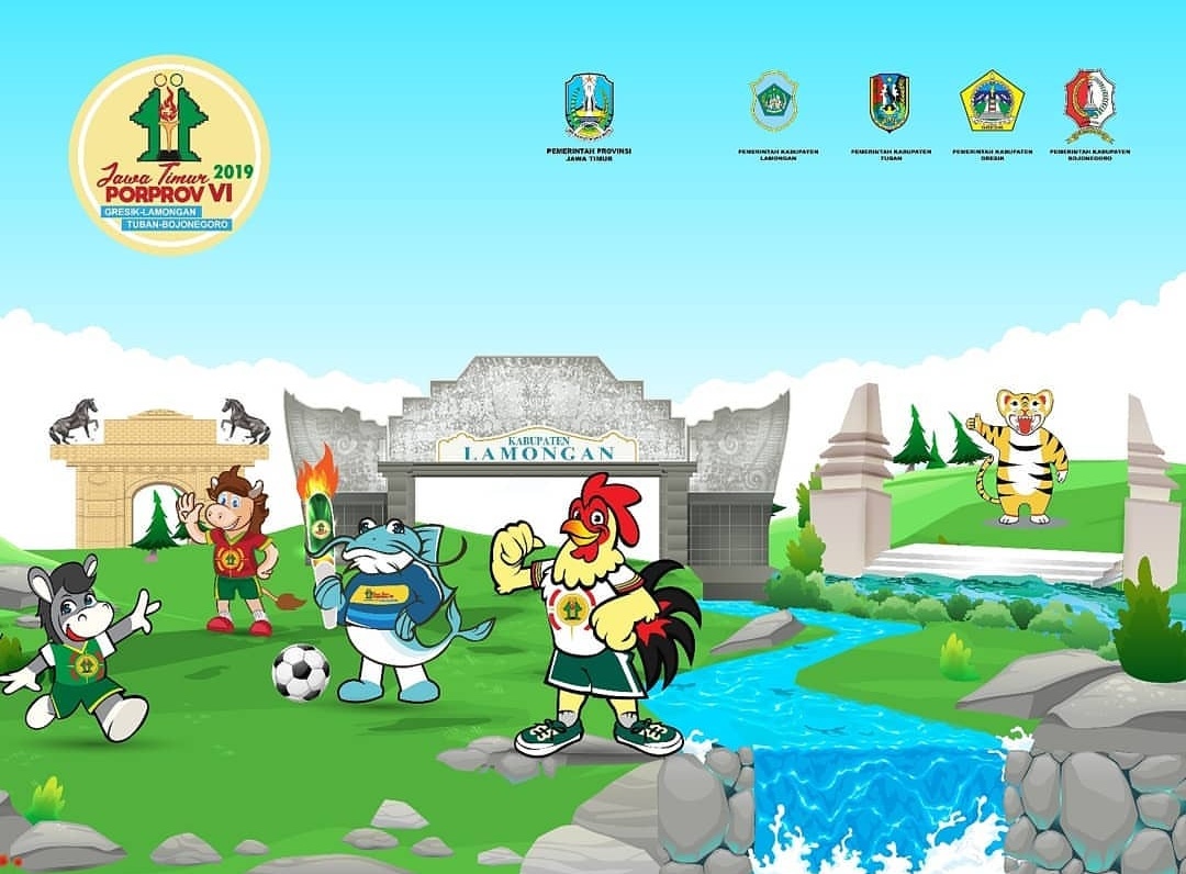 Maskot Porprov VI 2019 Jawa Timur (istimewa)