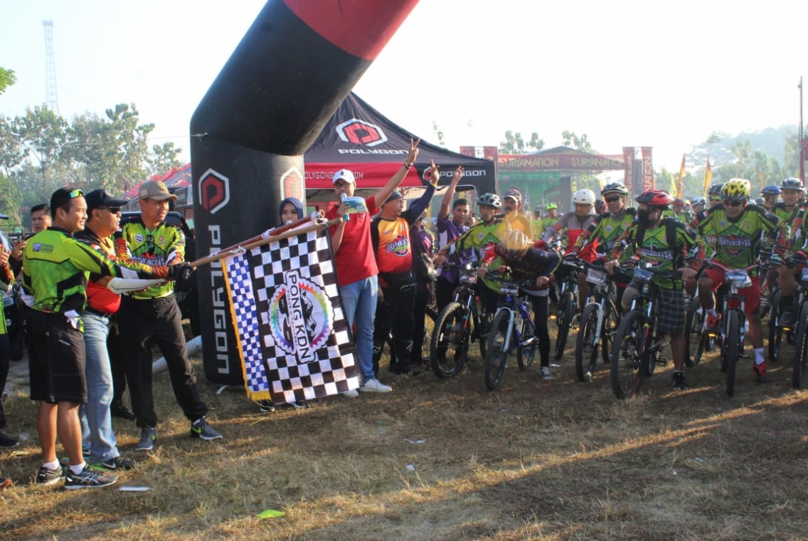 Ribuan Bikers Gowes Bareng Di Fun Bike HUT Bhayangkara Polres Kediri. Foto (Ist)