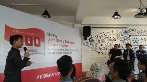 Roadshow Gerakan 1000 Startup Digital Malang di Ngalup Coworking Space. (Foto: Nurlayla Ratri/MalangTIMES)