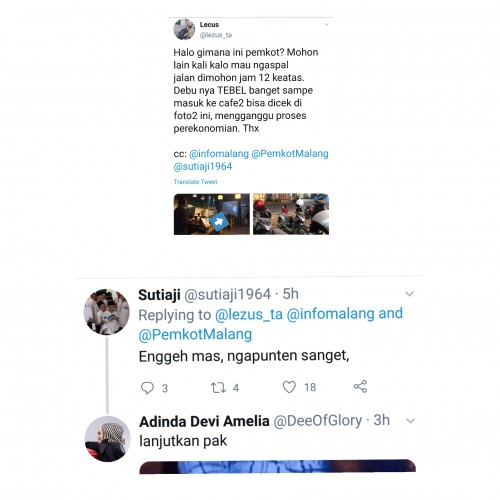 Ungkapan protes warganet kepada Wali Kota Malang Sutiaji. (Source : Twitter)