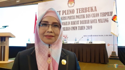 Ketua Komisi Pemilihan Umum (KPU) Kota Malang, Aminah Asminingtyas (Pipit Anggraeni/MalangTIMES).