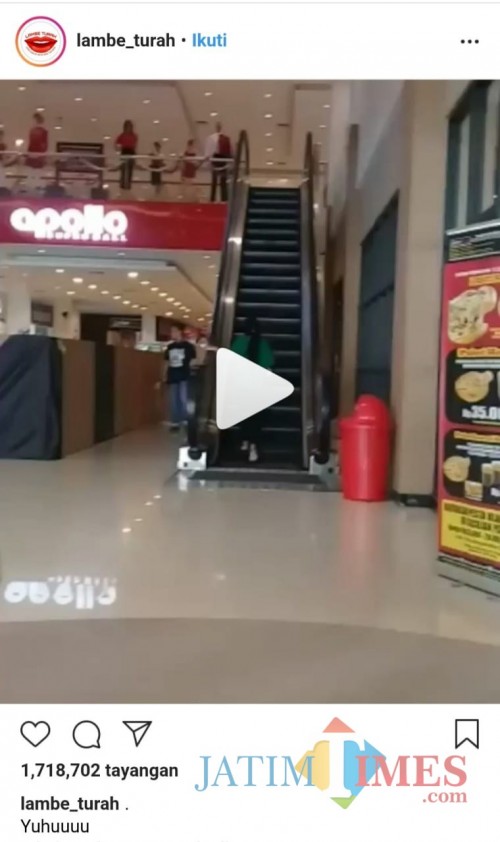 Postingan lambe_turah yang langsung dapat tanggapan netizen / Foto : Istimewa / Tulungagung TIMES