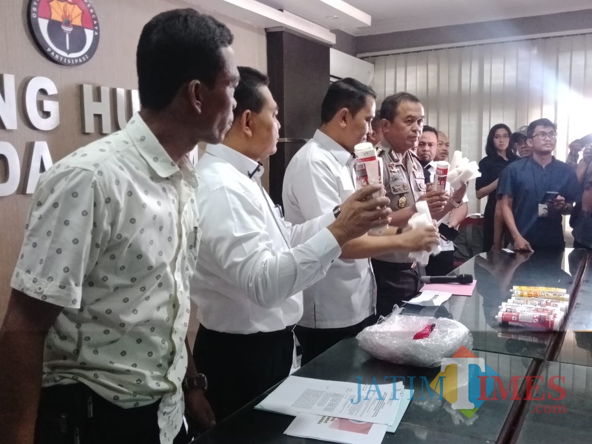 Press Release yang dilakukan Polda Jatim