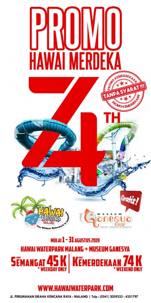 Promo menarik Hawai Waterpark di bulan Agustus. (istimewa)