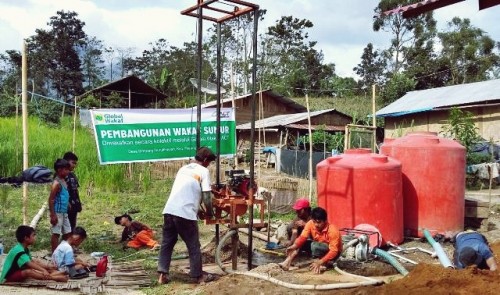 Pembangunan sumur wakaf sebagai solusi jangka panjang kekeringan masyarakat (blog.act.id)