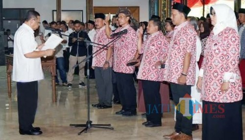 Pelantikan Anggota BPD Se Kabupaten Tulungagung beberapa waktu lalu / Foto : Istimewa / Tulungagung TIMES