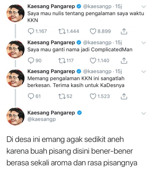 Cuitan Kaesang ditwitternya.