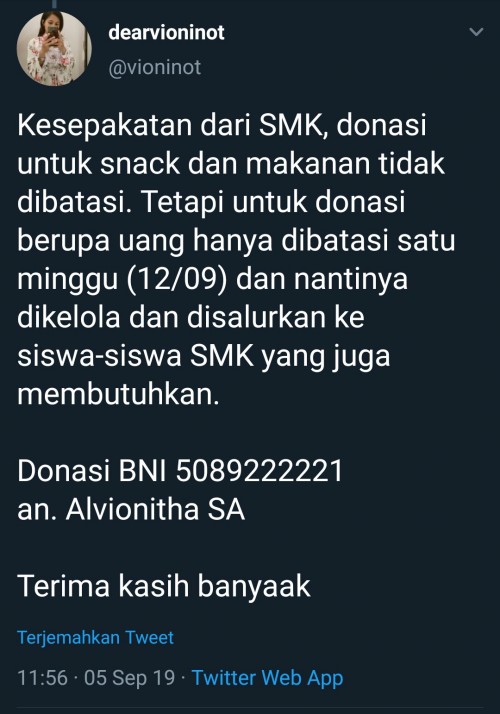 Screenshot utas Twitter. (istimewa)