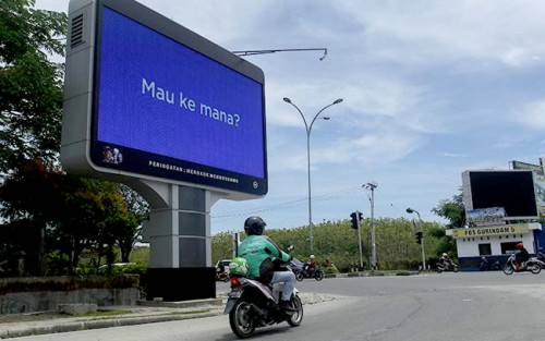 Contoh media iklan berbasis megatron yang ada di Kabupaten Malang (Foto : Istimewa)