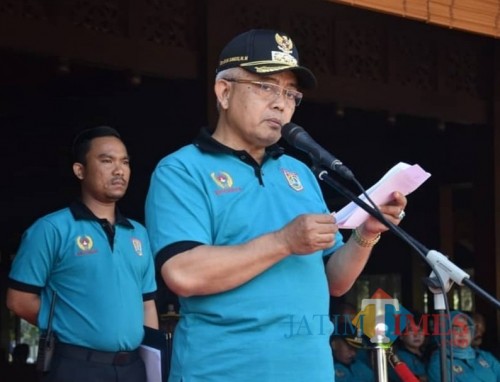 Plt Bupati Malang Sanusi saat membuka acara Haornas ke-36 di Pendapa Kabupaten Malang, Kepanjen, Senin (09/09) (Nana)