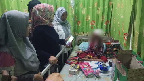 Riqi menjalani perawatan di RSUD Blambangan
