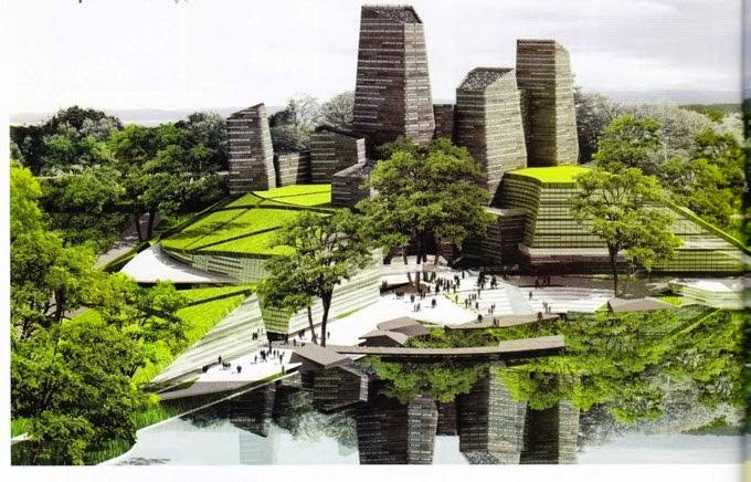 Ilustrasi penataan kota dengan konsep green building (Ist)