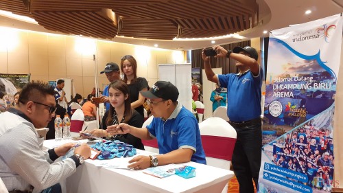 Aktivitas buyer dan seller dalam agenda Beautiful Malang Travel Mary 2019, Sabtu (14/9/2019) (Pipit Anggraeni/MalangTIMES)