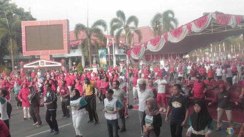 Seru dan meriah, CFD bersama KPK di Kota Blitar.(Foto : Aunur Rofiq/BlitarTIMES)